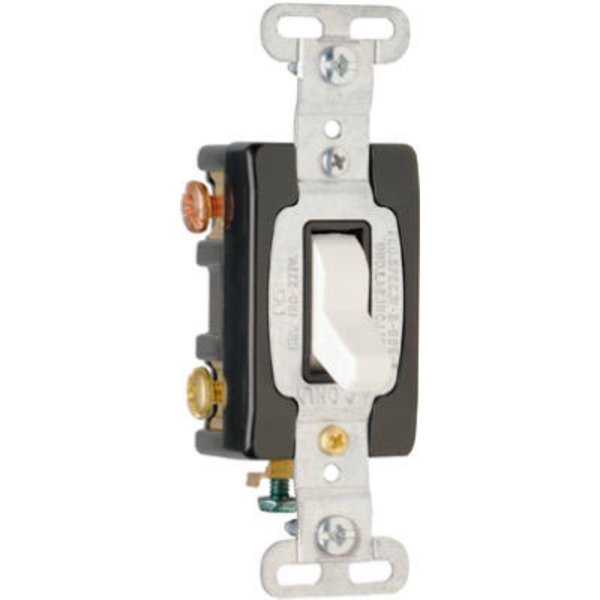 Pass & Seymour 15A Wht 3Wy Tog Switch CS15AC3WCC8